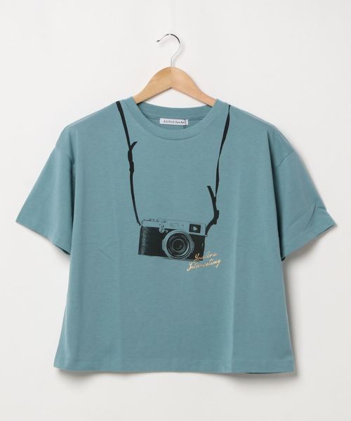a.g.plus（エージープラス）の「【Park Ave】カメラプリントTee（Tシャツ/カットソー）」 WEAR