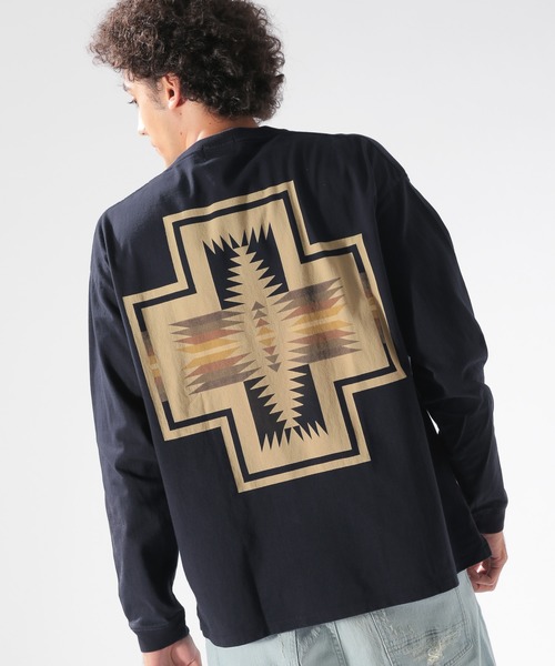 PENDLETON（ペンドルトン）の「【PENDLETON（ペンドルトン）】別注バックプリントTシャツ L/S（Tシャツ/カットソー・メンズ・ネイビー/チャコール/ブラウン・MEDIUM/LARGE）」の2枚目の写真