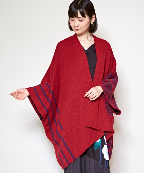 カヤ】-attakee- 菊紋羽織り ビッグシルエットニットカーディガン