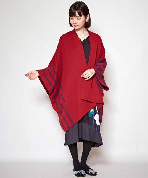 カヤ】-attakee- 菊紋羽織り ビッグシルエットニットカーディガン