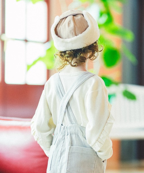 BRANSHES（ブランシェス）の「コーデュロイワイドパンツ（サロペット/オーバーオール・キッズ・ライトグレー/ピンク・90cm/110cm/100cm/120cm/130cm/140cm/150cm）」の7枚目の写真