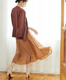 Cheek | サテン花柄ジャガードキャミワンピース(ワンピース)