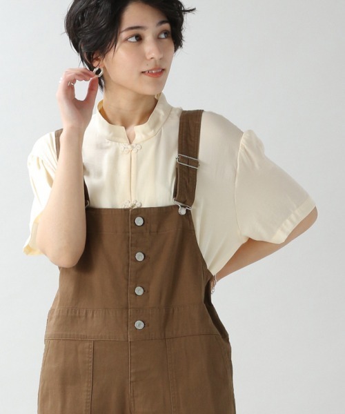 RAGEBLUE(レイジブルー)の「チノオーバーオール2/918094(サロペット/オーバーオール・レディース・ブラック/オフホワイト/キャメル・FREE)」の3枚目の写真