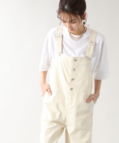 RAGEBLUE(レイジブルー)の「チノオーバーオール2/918094(サロペット/オーバーオール・レディース・ブラック/オフホワイト/キャメル・FREE)」の2枚目の写真