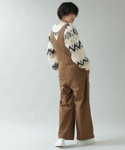 RAGEBLUE(レイジブルー)の「チノオーバーオール2/918094(サロペット/オーバーオール・レディース・ブラック/オフホワイト/キャメル・FREE)」の6枚目の写真