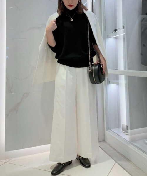 センタープレスワイドパンツ