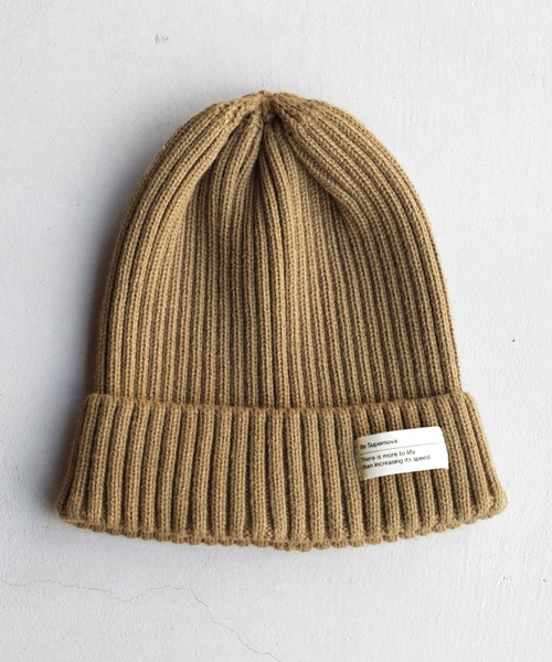 14+（イチヨンプラス）の「リブニット帽（ニットキャップ/ビーニー・レディース・ワインレッド/レッド系その他/ネイビー/ブルー系その他/カーキ/グリーン系その他/ブラック/ブラック系その他/ベージュ/ベージュ系その他・FREE）」の5枚目の写真