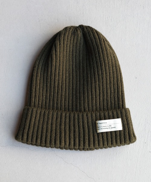 14+（イチヨンプラス）の「リブニット帽（ニットキャップ/ビーニー・レディース・ワインレッド/レッド系その他/ネイビー/ブルー系その他/カーキ/グリーン系その他/ブラック/ブラック系その他/ベージュ/ベージュ系その他・FREE）」の6枚目の写真