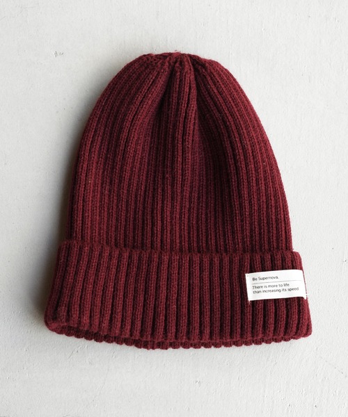 14+（イチヨンプラス）の「リブニット帽（ニットキャップ/ビーニー・レディース・ワインレッド/レッド系その他/ネイビー/ブルー系その他/カーキ/グリーン系その他/ブラック/ブラック系その他/ベージュ/ベージュ系その他・FREE）」の10枚目の写真
