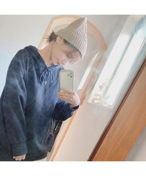 14+（イチヨンプラス）の「リブニット帽（ニットキャップ/ビーニー・レディース・ワインレッド/レッド系その他/ネイビー/ブルー系その他/カーキ/グリーン系その他/ブラック/ブラック系その他/ベージュ/ベージュ系その他・FREE）」の13枚目の写真