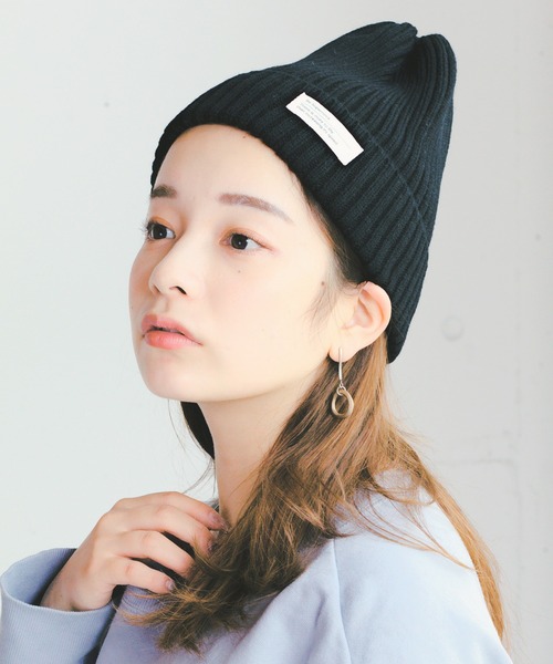 14+（イチヨンプラス）の「リブニット帽（ニットキャップ/ビーニー・レディース・ワインレッド/レッド系その他/ネイビー/ブルー系その他/カーキ/グリーン系その他/ブラック/ブラック系その他/ベージュ/ベージュ系その他・FREE）」の21枚目の写真