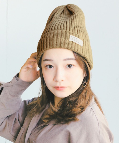 14+（イチヨンプラス）の「リブニット帽（ニットキャップ/ビーニー・レディース・ワインレッド/レッド系その他/ネイビー/ブルー系その他/カーキ/グリーン系その他/ブラック/ブラック系その他/ベージュ/ベージュ系その他・FREE）」の14枚目の写真