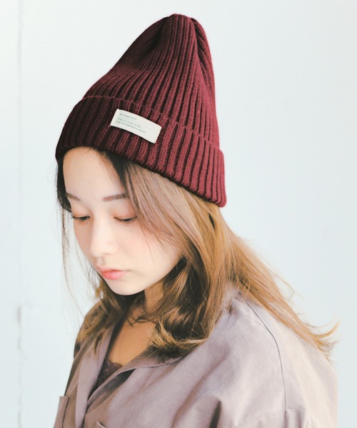 14+（イチヨンプラス）の「リブニット帽（ニットキャップ/ビーニー・レディース・ワインレッド/レッド系その他/ネイビー/ブルー系その他/カーキ/グリーン系その他/ブラック/ブラック系その他/ベージュ/ベージュ系その他・FREE）」の18枚目の写真