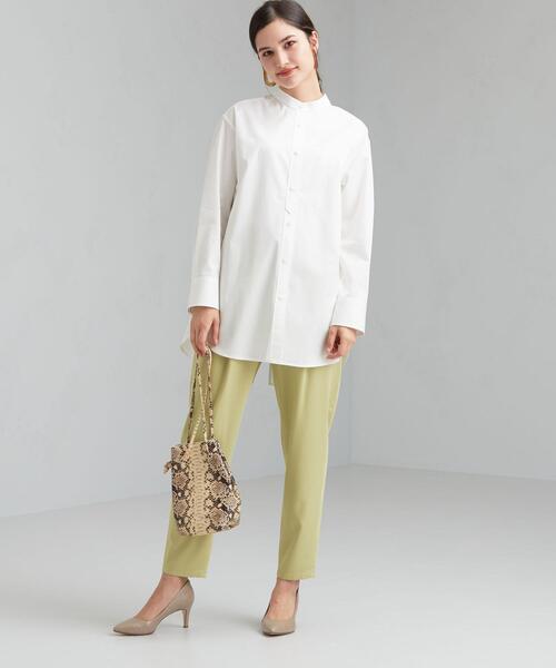 green label relaxing（グリーンレーベルリラクシング）の「[ 1_OF MINE ] FM バンドカラー シャツ ＜フリーサイズ＞（シャツ/ブラウス・レディース・ライトブルー/ライム/ホワイト/オフホワイト・FREE）」の22枚目の写真