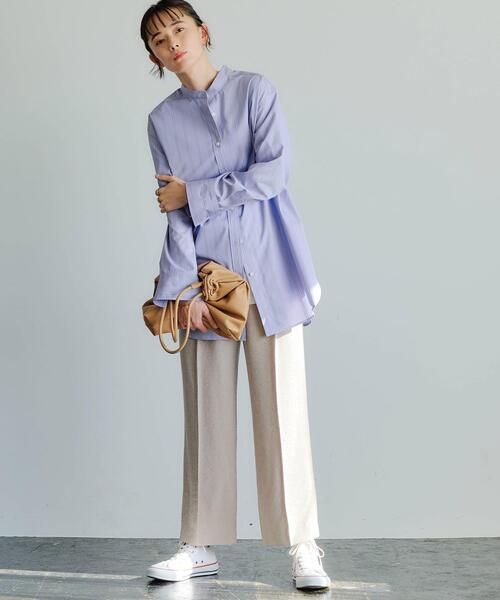 green label relaxing（グリーンレーベルリラクシング）の「[ 1_OF MINE ] FM バンドカラー シャツ ＜フリーサイズ＞（シャツ/ブラウス・レディース・ライトブルー/ライム/ホワイト/オフホワイト・FREE）」の18枚目の写真