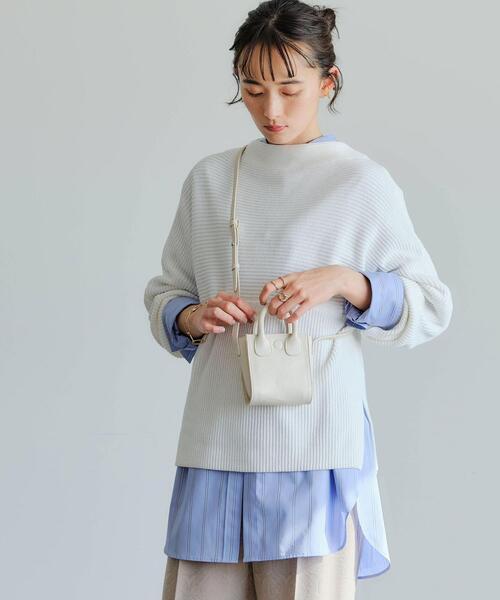 green label relaxing（グリーンレーベルリラクシング）の「[ 1_OF MINE ] FM バンドカラー シャツ ＜フリーサイズ＞（シャツ/ブラウス・レディース・ライトブルー/ライム/ホワイト/オフホワイト・FREE）」の7枚目の写真