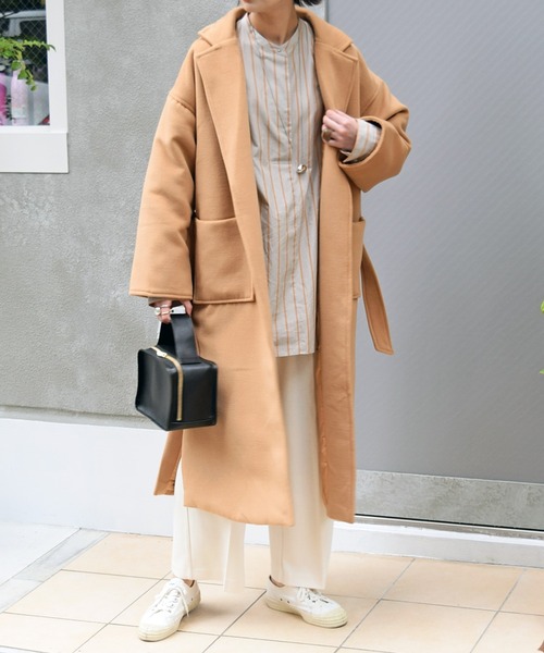 セール チェスターウールロングコート ガウンコート チェスターコート Marient マリエント のファッション Zozotown限定