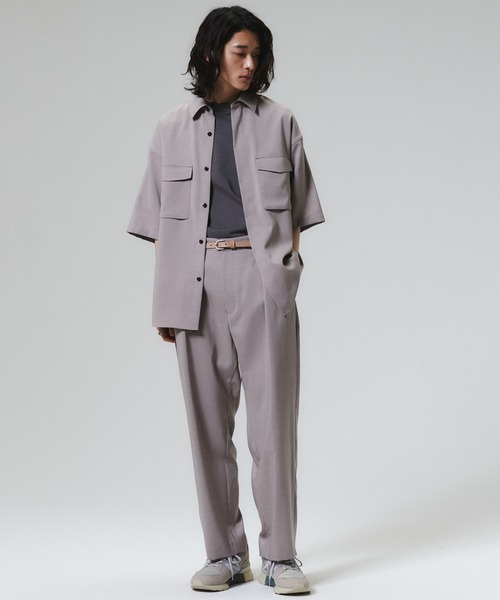 WYM LIDNM（ウィム バイ リドム）の「PE W-POCKET SHIRT SET-UP（シャツ/ブラウス・メンズ・ブラック/ベージュ/ブルー系その他/ライトベージュ・S/M/L）」の17枚目の写真