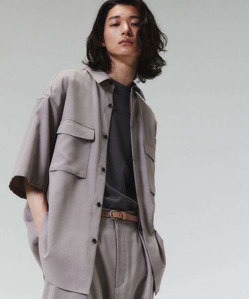 WYM LIDNM（ウィム バイ リドム）の「PE W-POCKET SHIRT SET-UP（シャツ/ブラウス・メンズ・ブラック/ベージュ/ブルー系その他/ライトベージュ・S/M/L）」の18枚目の写真