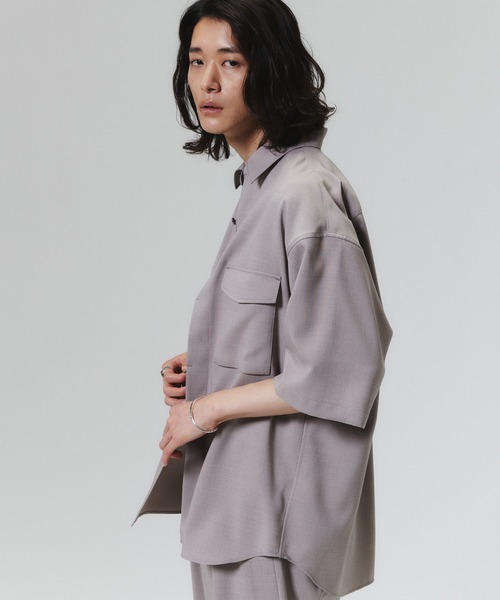 WYM LIDNM（ウィム バイ リドム）の「PE W-POCKET SHIRT SET-UP（シャツ/ブラウス・メンズ・ブラック/ベージュ/ブルー系その他/ライトベージュ・S/M/L）」の19枚目の写真