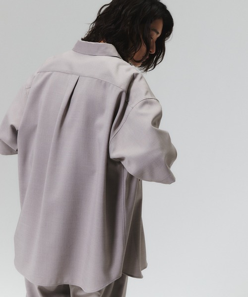 WYM LIDNM（ウィム バイ リドム）の「PE W-POCKET SHIRT SET-UP（シャツ/ブラウス・メンズ・ブラック/ベージュ/ブルー系その他/ライトベージュ・S/M/L）」の20枚目の写真