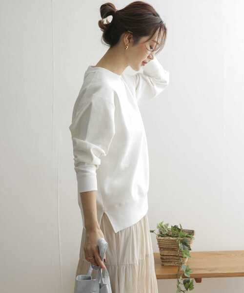 URBAN RESEARCH DOORS（アーバンリサーチドアーズ）の「ダンボールニットプルオーバー（Tシャツ/カットソー・レディース・アイボリー/ベージュ/グレー・ONE）」の14枚目の写真