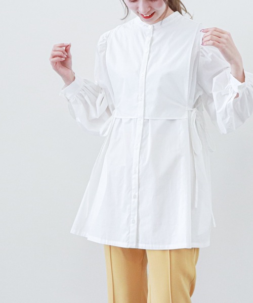 archives（アルシーヴ）の「ベストレイヤードブラウス（Tシャツ/カットソー・レディース・グリーン/パープル/オフホワイト・MEDIUM）」の9枚目の写真