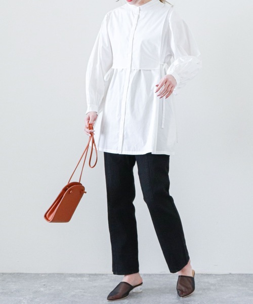 archives（アルシーヴ）の「ベストレイヤードブラウス（Tシャツ/カットソー・レディース・グリーン/パープル/オフホワイト・MEDIUM）」の12枚目の写真