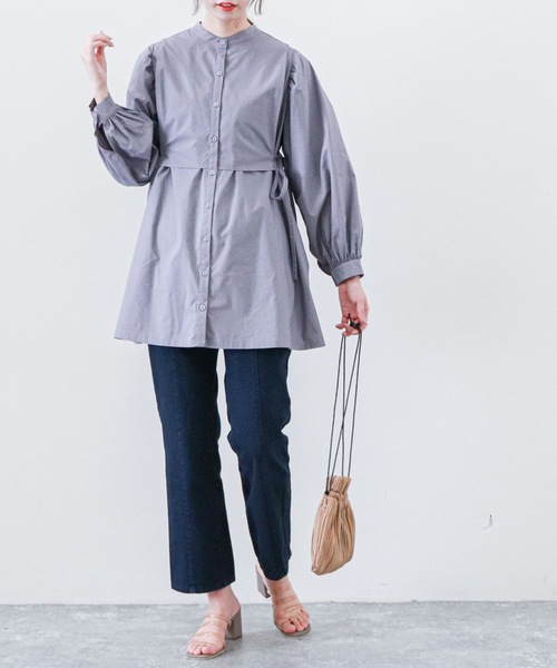 archives（アルシーヴ）の「ベストレイヤードブラウス（Tシャツ/カットソー・レディース・グリーン/パープル/オフホワイト・MEDIUM）」の17枚目の写真