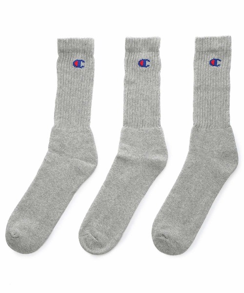 Champion（チャンピオン）の「【Champion】[MEN'S]CMSCH001/３足組フルレングスソックス/メンズ/チャンピオン（ソックス/靴下・メンズ・ホワイト/ブラック/グレー・25cm～27cm）」の3枚目の写真