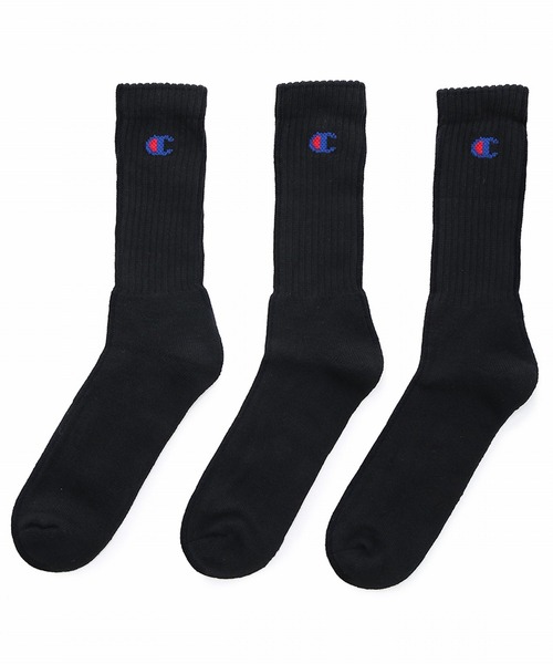 Champion（チャンピオン）の「【Champion】[MEN'S]CMSCH001/３足組フルレングスソックス/メンズ/チャンピオン（ソックス/靴下・メンズ・ホワイト/ブラック/グレー・25cm～27cm）」の2枚目の写真