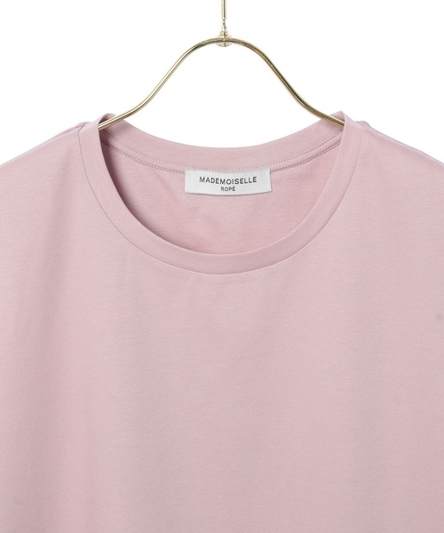 MADEMOISELLE ROPE'（マドモアゼル ロペ）の「<コットンストレッチ>ノースリーブTシャツ（Tシャツ/カットソー・レディース・ホワイト/ボルドー/ブラック/グリーン系その他2・38）」の17枚目の写真