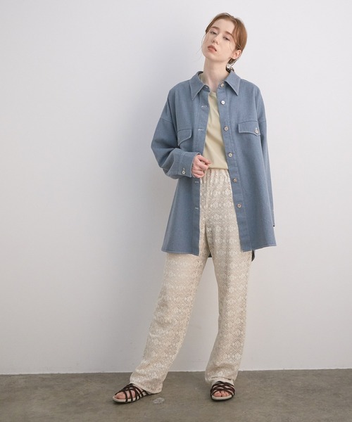 MADEMOISELLE ROPE'（マドモアゼル ロペ）の「<コットンストレッチ>ノースリーブTシャツ（Tシャツ/カットソー・レディース・ホワイト/ボルドー/ブラック/グリーン系その他2・38）」の12枚目の写真