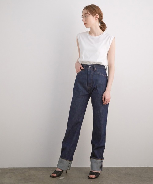 MADEMOISELLE ROPE'（マドモアゼル ロペ）の「<コットンストレッチ>ノースリーブTシャツ（Tシャツ/カットソー・レディース・ホワイト/ボルドー/ブラック/グリーン系その他2・38）」の22枚目の写真