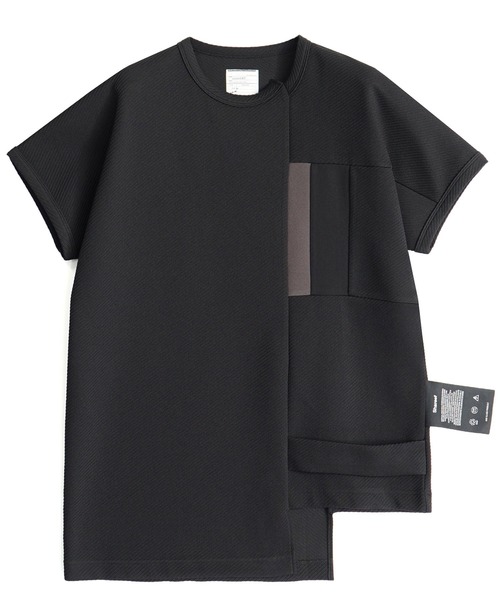SHAREEF(シャリーフ)の「RIDGE TWILL SWITCHING DOLMAN S/S T(Tシャツ/カットソー・メンズ・ラベンダー/ホワイト/ブラック・2/3/1)」の2枚目の写真