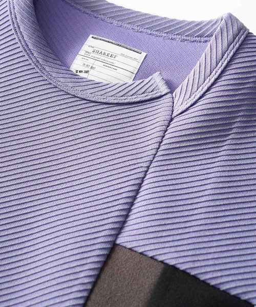 SHAREEF(シャリーフ)の「RIDGE TWILL SWITCHING DOLMAN S/S T(Tシャツ/カットソー・メンズ・ラベンダー/ホワイト/ブラック・2/3/1)」の5枚目の写真