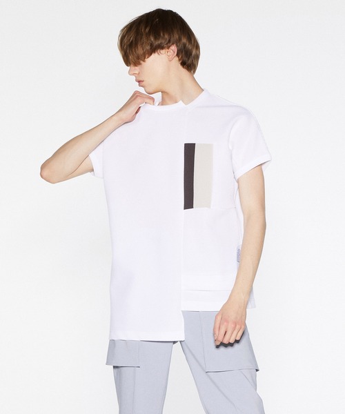 SHAREEF(シャリーフ)の「RIDGE TWILL SWITCHING DOLMAN S/S T(Tシャツ/カットソー・メンズ・ラベンダー/ホワイト/ブラック・2/3/1)」の17枚目の写真