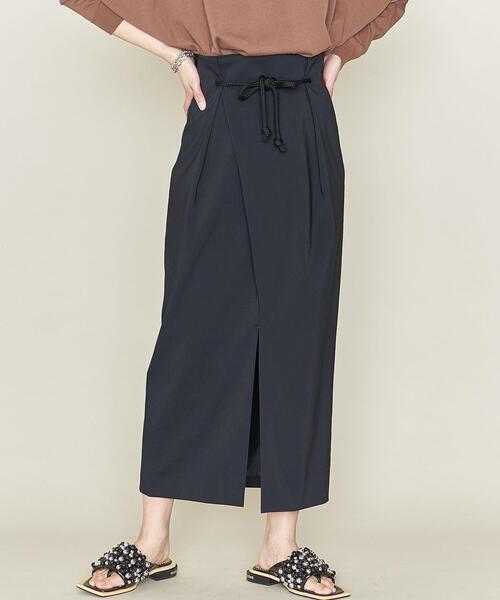 ASTRAET（アストラット）の「＜ASTRAET（アストラット）＞ウエストヒモ ラップスカート†◆（スカート・レディース・ホワイト/ネイビー/ブルー系その他・1/0）」の3枚目の写真