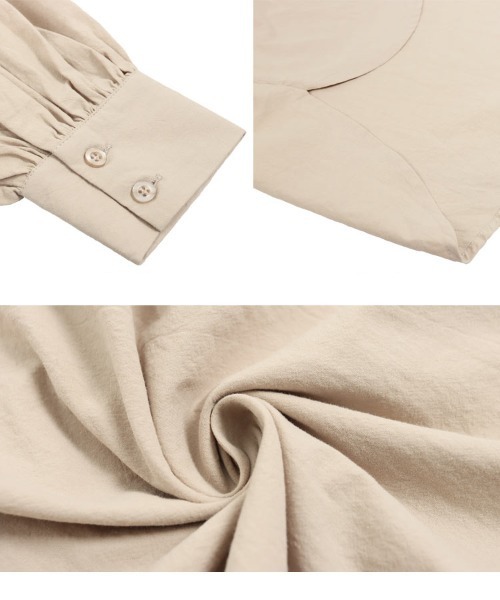 KOBE LETTUCE（コウベレタス）の「ボリュームスリーブスキッパーチュニック（チュニック・レディース・オフホワイト/グレイッシュベージュ/グリーン系その他・FREE）」の16枚目の写真