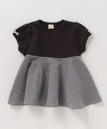 petit main | 総柄ドッキングペプラムTシャツ(Tシャツ/カットソー)