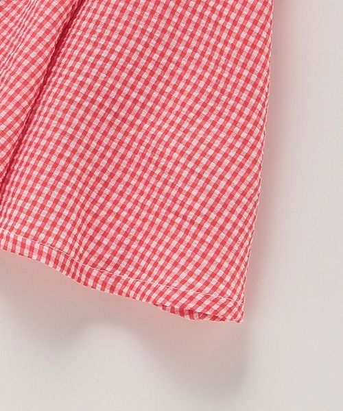 petit main（プティマイン）の「総柄ドッキングペプラムTシャツ（Tシャツ/カットソー・キッズ・オフホワイト/レッド/パープル/ブラック/ベージュ・80ｃｍ/90cm/100cm/110cm/120cm/130cm）」の13枚目の写真