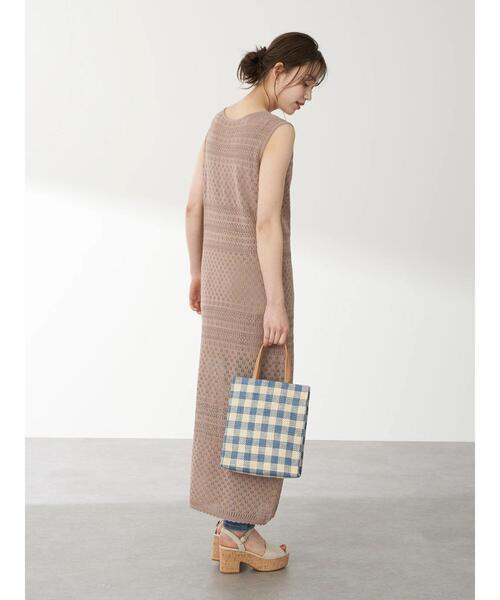 earth music&ecology（アースミュージックアンドエコロジー）の「透かし編みワンピース ＊（ワンピース・レディース・テラコッタ/グリーン/ベージュ・FREE）」の12枚目の写真