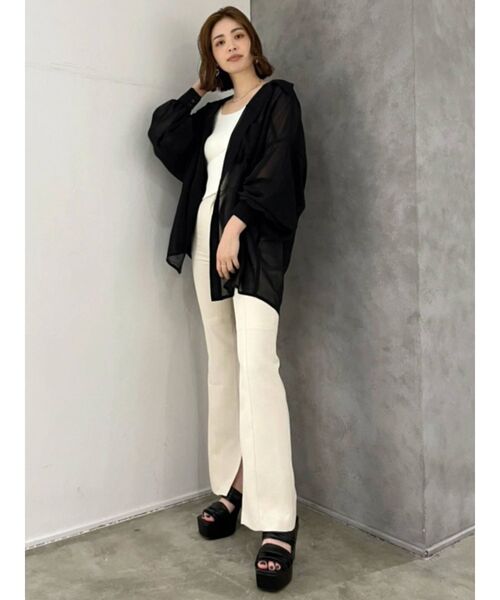 EMODA（エモダ）の「ワイドギャザーハイヒール（サンダル・レディース・アイボリー/グレー/ブラック・SMALL/MEDIUM/LARGE）」の7枚目の写真