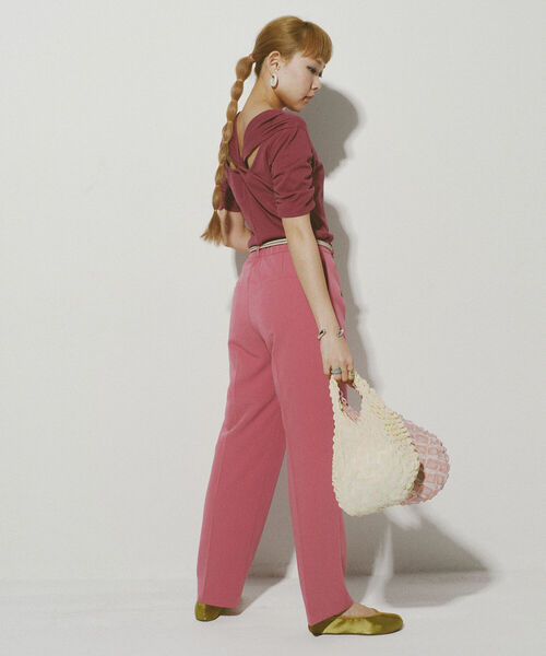 Ray BEAMS(レイビームス)の「Ray BEAMS / 1タック カラー パンツ(スラックス・レディース・レッド系その他/グリーン系その他2・1/0)」の5枚目の写真