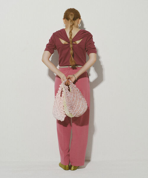 Ray BEAMS(レイビームス)の「Ray BEAMS / 1タック カラー パンツ(スラックス・レディース・レッド系その他/グリーン系その他2・1/0)」の6枚目の写真