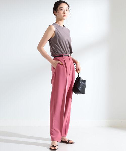 Ray BEAMS(レイビームス)の「Ray BEAMS / 1タック カラー パンツ(スラックス・レディース・レッド系その他/グリーン系その他2・1/0)」の9枚目の写真