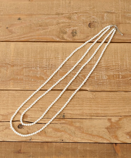 CIAOPANIC TYPY(チャオパニックティピー)の「lil2連パールネックレス(ネックレス・レディース・ホワイト・ONE SIZE)」の3枚目の写真