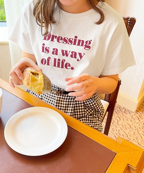 apres jour（アプレジュール）の「アソートロゴT【ZOZOTOWN限定アイテム】【4AP】（Tシャツ/カットソー・レディース・アイボリー/ライトピンク/オフホワイト/ホワイト系その他・X-LARGE/フリー）」の5枚目の写真