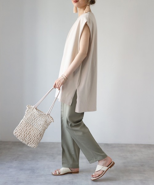 4youstory（フォーユーストーリー）の「ラグランスリーブロングTシャツ（Tシャツ/カットソー・レディース・ブラック/アイボリー/モカ/サンドベージュ/ラベンダー・MEDIUM）」の4枚目の写真