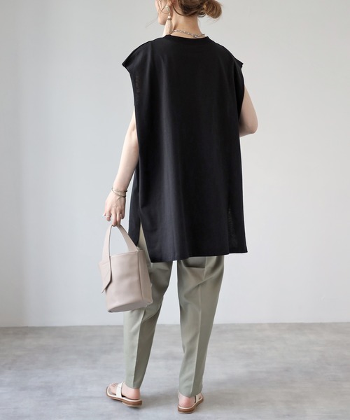 4youstory（フォーユーストーリー）の「ラグランスリーブロングTシャツ（Tシャツ/カットソー・レディース・ブラック/アイボリー/モカ/サンドベージュ/ラベンダー・MEDIUM）」の14枚目の写真